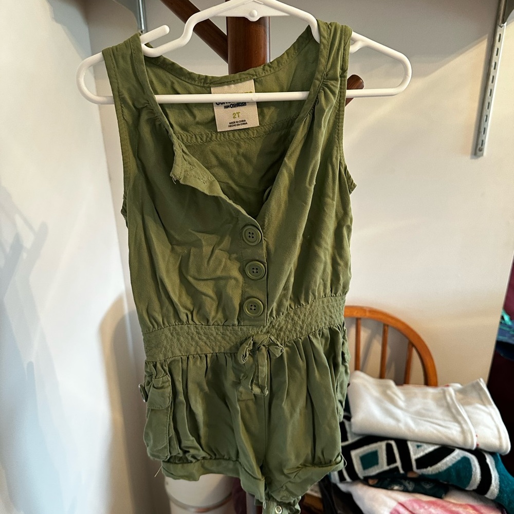2T Green romper